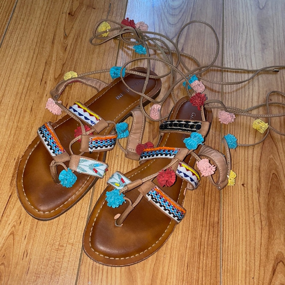 Gianni bini sandals wrap around 7.5